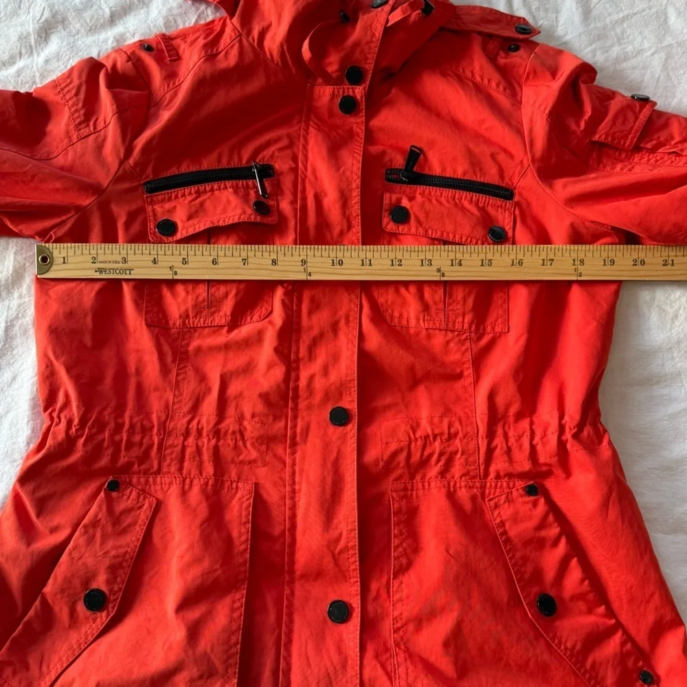 Michael Kors Vibrant Red Utility Jacket, Size S